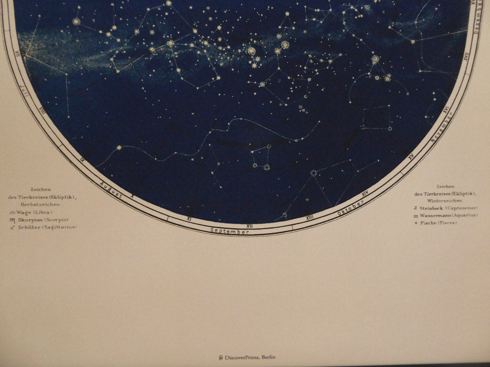 Large Vintage Star Wall Map