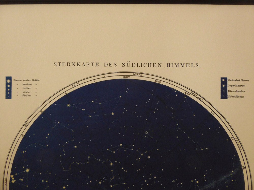 Large Vintage Star Wall Map