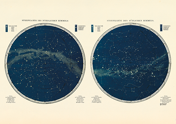 Vintage Celestial Star Map