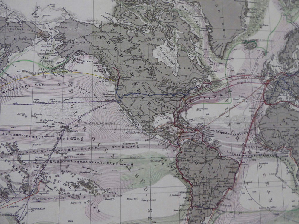Large Vintage World Map