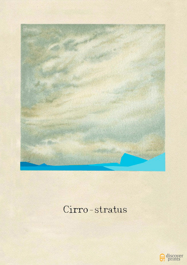 Blue Cirro-stratus Cloud Modern Art Print