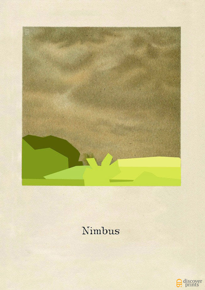 Green Nimbus Cloud Art Print