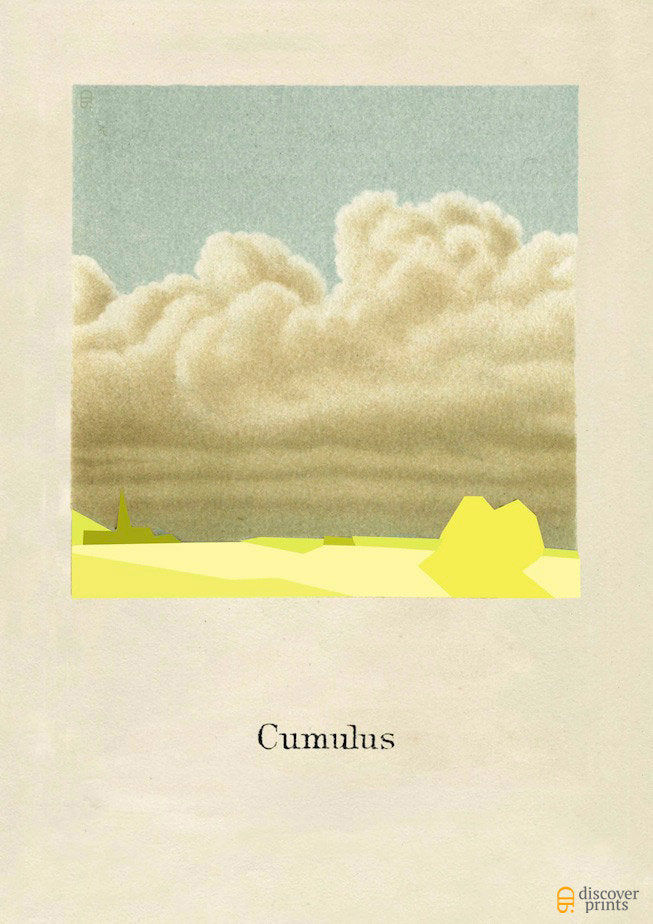 Cumulus Cloud Modern Art Print